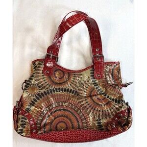Alba red / gold purse hand bag GREAT CONDITION